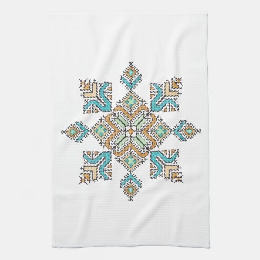 Moroccan Embroidery Star キッチンタオル (縦)