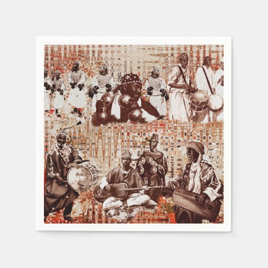 Moroccan Feast V4 スタンダードカクテルナプキン (正面)