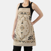 Moroccan Geometric Boho Beige Apron エプロン (インサイチュ)