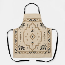 Moroccan Geometric Boho Beige Apron