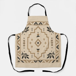 Moroccan Geometric Boho Beige Apron エプロン