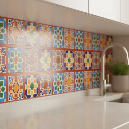 Moroccan Geometric Ceramic Tile Decor タイル