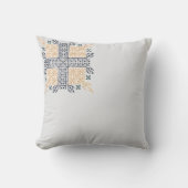 Moroccan Geometric Embroidery Art クッション (正面)