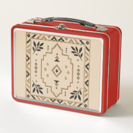 Moroccan Geometric Medallion Sand Elegant Tote Bag メタルランチボックス