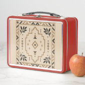 Moroccan Geometric Medallion Sand Elegant Tote Bag メタルランチボックス (インサイチュ)