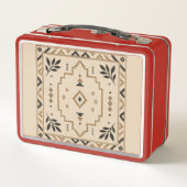 Moroccan Geometric Medallion Sand Elegant Tote Bag メタルランチボックス (裏面)