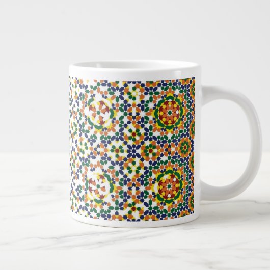 Moroccan Geometric Pattern ジャンボコーヒーマグカップ (右)