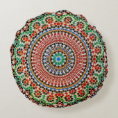 Moroccan Geometric Pattern ラウンドクッション (裏面)