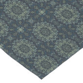 Moroccan Inspired Green Geometric ミディアムテーブルランナー (コーナー)