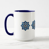 Moroccan Islamic Geometric Star Pattern Watercolor マグカップ (左)