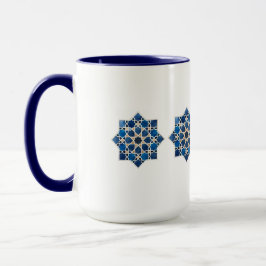 Moroccan Islamic Geometric Star Pattern Watercolor マグカップ