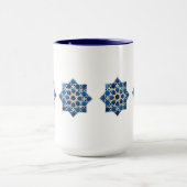 Moroccan Islamic Geometric Star Pattern Watercolor マグカップ (中央)