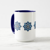 Moroccan Islamic Geometric Star Pattern Watercolor マグカップ (正面左)