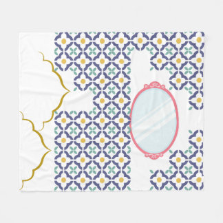  Moroccan Islamic Tile Pattern Cozy Fleece Blanket フリースブランケット