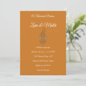 Moroccan Lantern Wedding Invitation Boho 招待状 (スタンド正面)