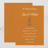 Moroccan Lantern Wedding Invitation Boho 招待状 (正面/裏面)