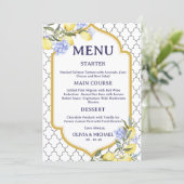 Moroccan Lemon Wedding Menu メニュー (スタンド正面)