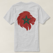 Moroccan Lion Head with Green Star Design Tシャツ (デザイン裏面)