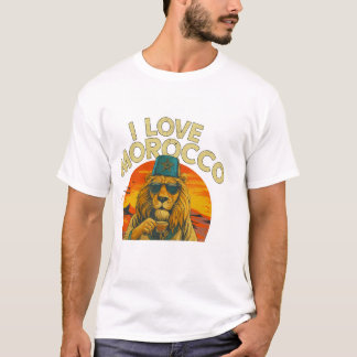Moroccan Lion Pride – I Love Morocco Bold Tシャツ