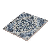 Moroccan Mediterranean Blue & White Tile Pattern タイル (側面)