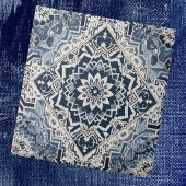 Moroccan Mediterranean Blue & White Tile Pattern タイル