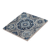 Moroccan Mediterranean Blue & White Tile Pattern タイル (側面)