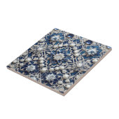 Moroccan Mediterranean Faux Diamond Tile Pattern タイル (側面)