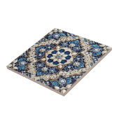 Moroccan Mediterranean Faux Diamond Tile Pattern タイル (側面)