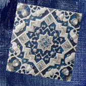Moroccan Mediterranean Faux Diamond Tile Pattern タイル