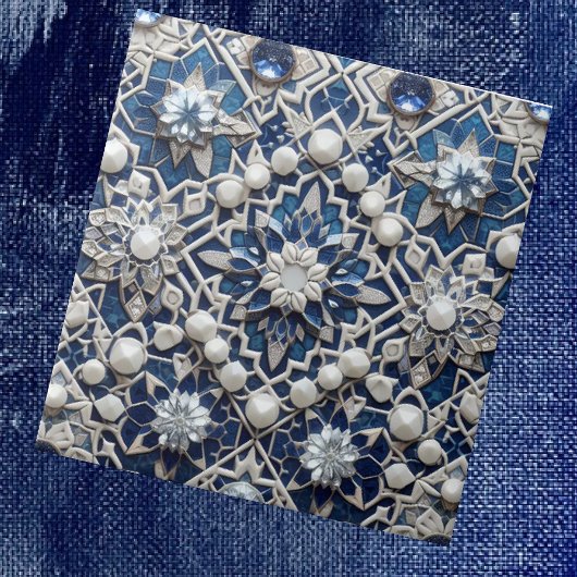 Moroccan Mediterranean Faux Diamond Tile Pattern タイル