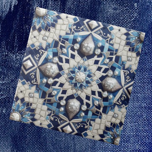 Moroccan Mediterranean Faux Diamond Tile Pattern タイル