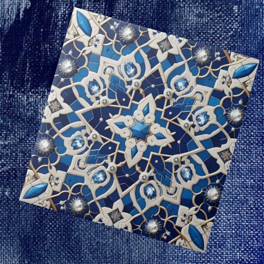Moroccan Mediterranean Faux Diamond Tile Pattern タイル