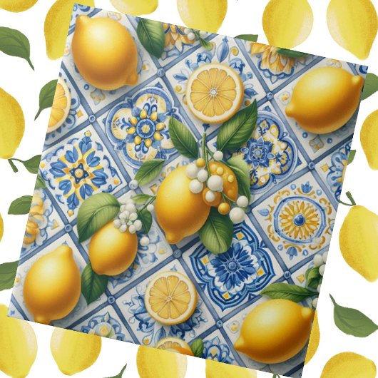 Moroccan Mediterranean Lemons  タイル
