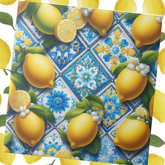 Moroccan Mediterranean Lemons  タイル