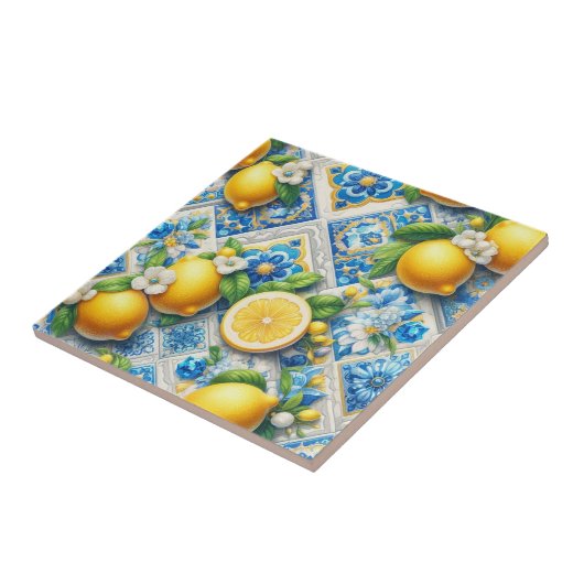 Moroccan Mediterranean Lemons  タイル (側面)