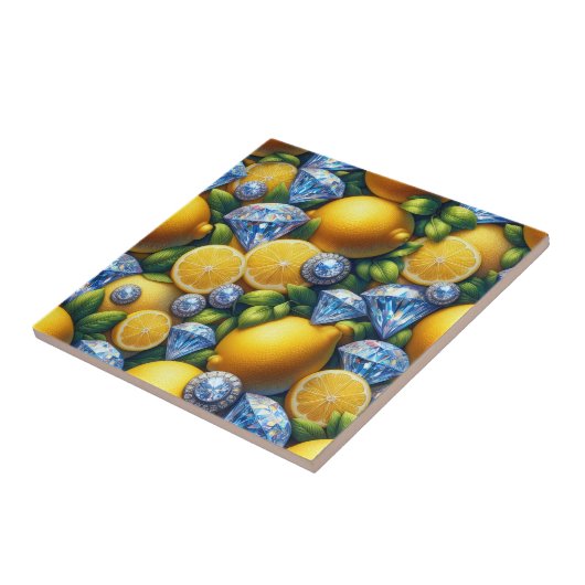 Moroccan Mediterranean Lemons and Diamonds タイル (側面)