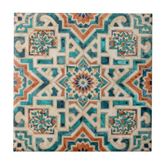 Moroccan Mosaic Pattern タイル (正面)