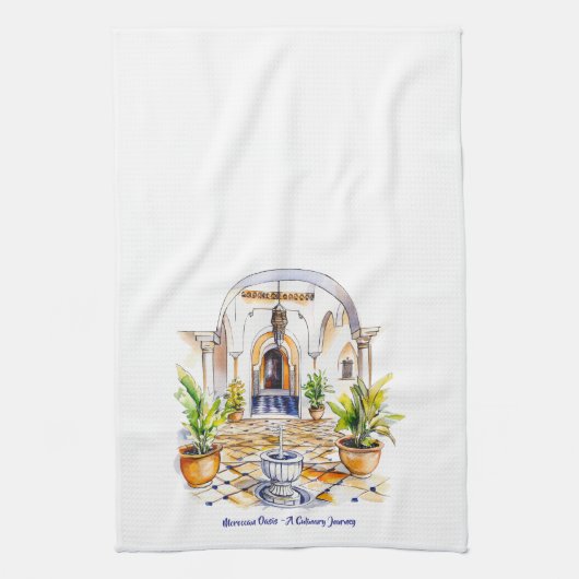 Moroccan Oasis - A Culinary Journey Kitchen Towels キッチンタオル (縦)