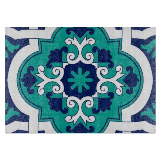 Moroccan Oasis Mosaic for Luxury Mediterranean カッティングボード (正面)