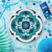 Moroccan Oasis Mosaic for Luxury Mediterranean  ペーパープレート (パーティー)