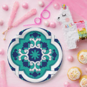 Moroccan Oasis Mosaic for Luxury Mediterranean  ペーパープレート (パーティー)