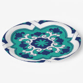 Moroccan Oasis Mosaic for Luxury Mediterranean  ペーパープレート (アングル)