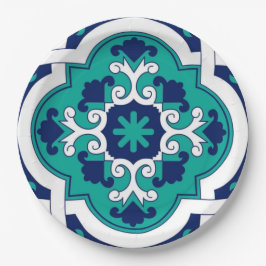 Moroccan Oasis Mosaic for Luxury Mediterranean ペーパープレート