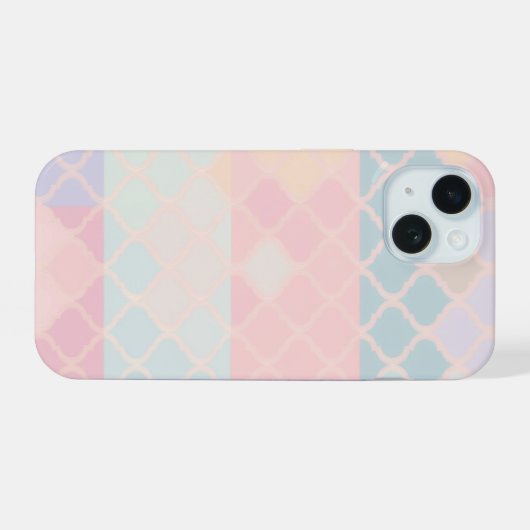 Moroccan Pattern Pastel Geometric Phone Case iPhone 15ケース (裏面横)