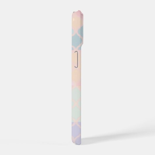 Moroccan Pattern Pastel Geometric Phone Case iPhone 15ケース (右側面)