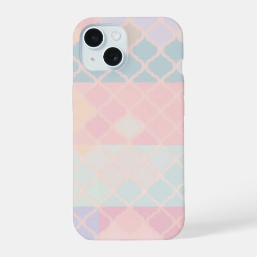 Moroccan Pattern Pastel Geometric Phone Case iPhone 15ケース (裏面)