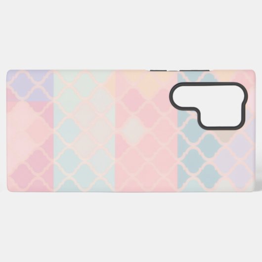 Moroccan Pattern Pastel Geometric Phone Case Samsung Galaxyケース (裏面横)