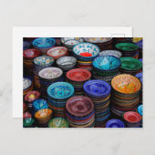 Moroccan Plates At Market ポストカード (正面/裏面)