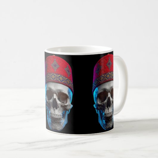 Moroccan Skull Art コーヒーマグカップ (正面右)