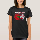 moroccan soccer team men moroccan flag morocco soc tシャツ (正面)